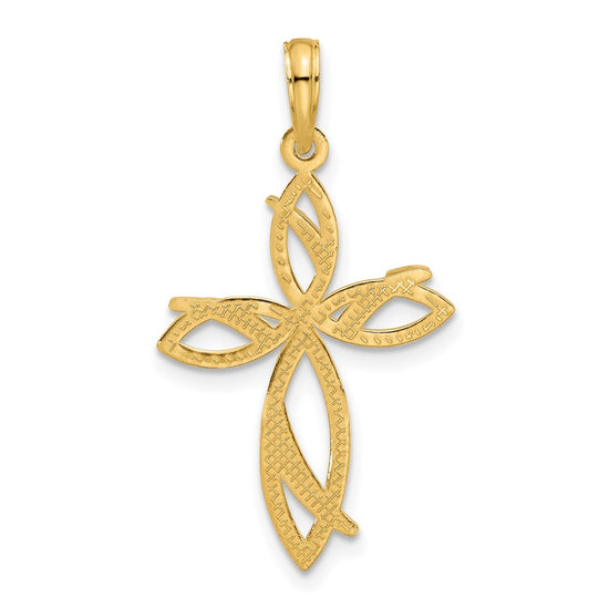 14k Fancy Cross Charm