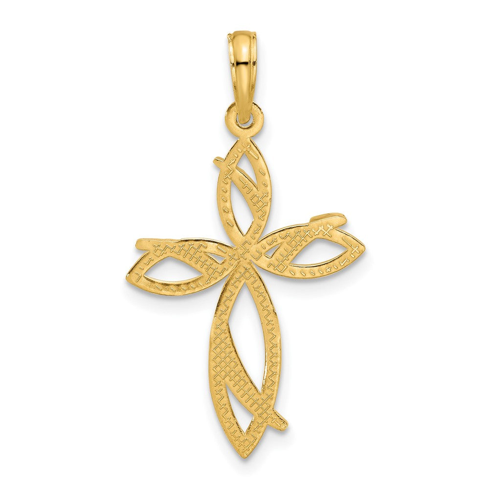 14k Fancy Cross Charm