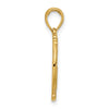 14K Polished Live Long and Prosper Hand Gesture in Circle Charm