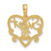 14k SWEET 16 in Heart Charm
