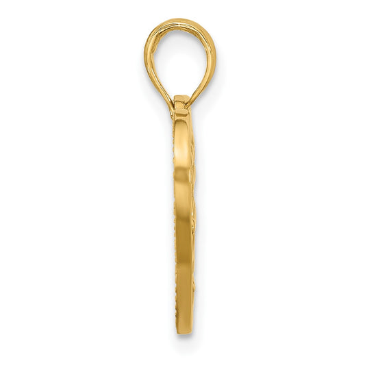 14k Fancy Heart Charm