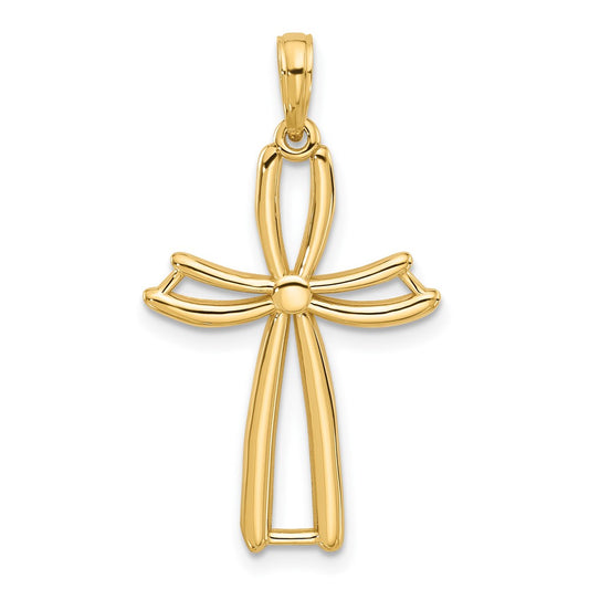 14KY Fancy Cross Charm