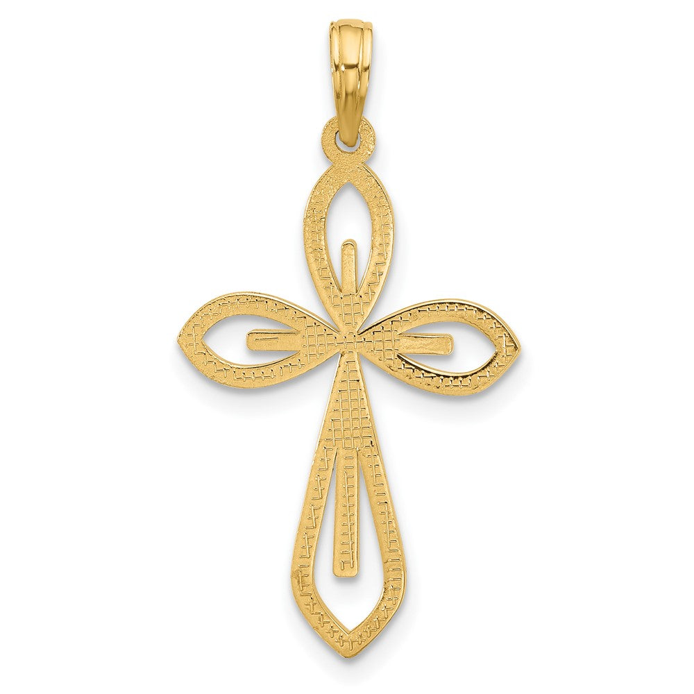 14K Fancy Two Cross Charm