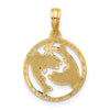 Gold Polished Round Zodiac Pendant