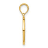 Gold Polished Round Zodiac Pendant