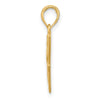 14K Polished Triangle Caduceus Charm