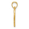 14K Polished and Brushed Fancy Scrolled Heart Charm