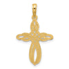 14K Fancy Entwined Cross Charm