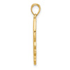 14K Polished Fancy Seahorse in Kelp Charm