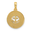 14K Polished Anchor and Stars Charm
