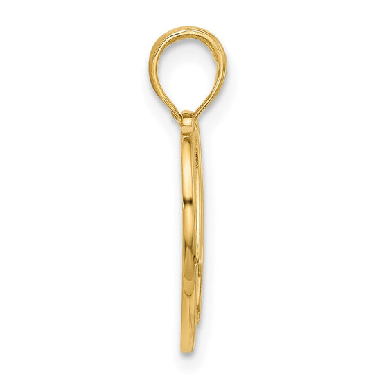 14K Polished Fancy LOVE in Heart Charm