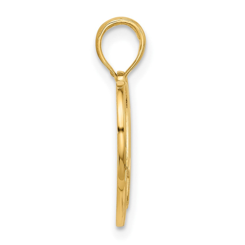 14K Polished Fancy LOVE in Heart Charm