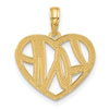 14K Polished Fancy LOVE in Heart Charm