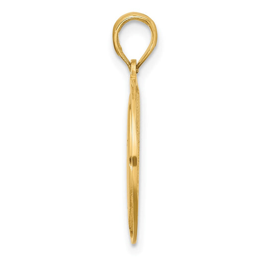 14K Polished Moon and Stars Charm