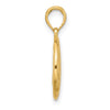14K Polished Fancy Shamrock in Circle Charm