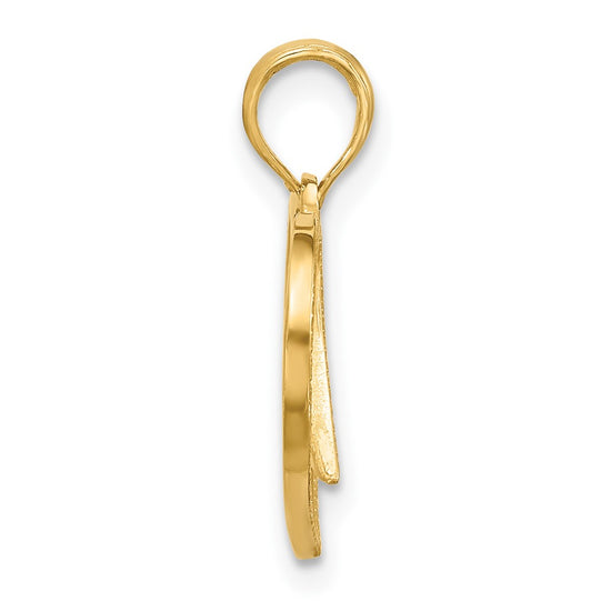 14K Polished Fancy Wing and Heart Charm