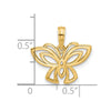 14K Polished Fancy Butterfly Charm