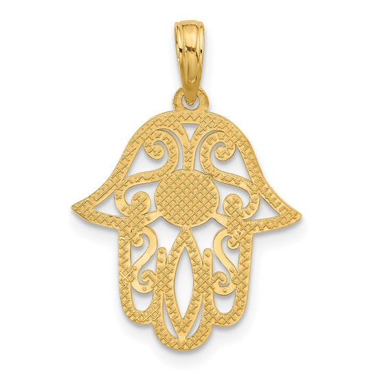 14K Fancy Hamsa Charm