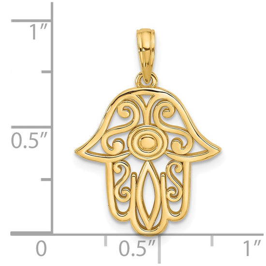 14K Fancy Hamsa Charm
