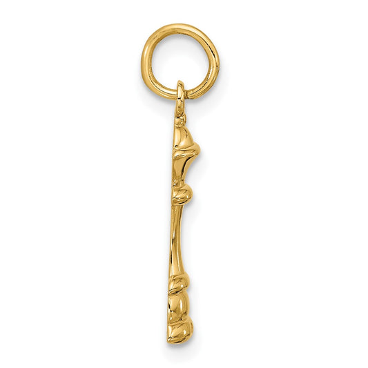14k Fancy Queen Chess Piece Charm