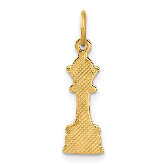 14k Fancy Queen Chess Piece Charm