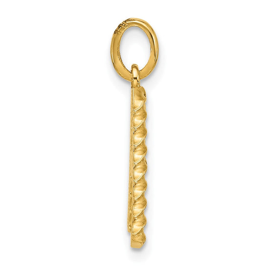 14Ky Fancy Twist Letter Initial Charms