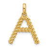 14Ky Fancy Twist Letter Initial Charms