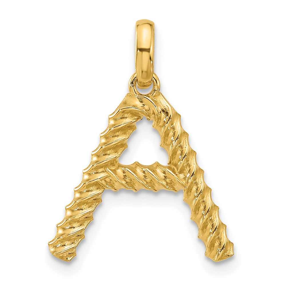 14Ky Fancy Twist Letter Initial Charms