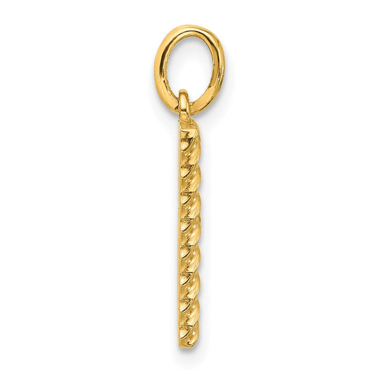 14Ky Fancy Twist Letter Initial Charms