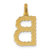 14Ky Fancy Twist Letter Initial Charms