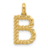 14Ky Fancy Twist Letter Initial Charms