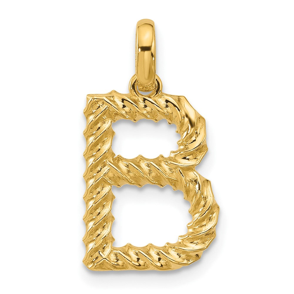 14Ky Fancy Twist Letter Initial Charms