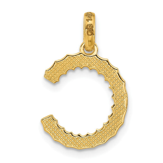 14Ky Fancy Twist Letter Initial Charms