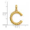 14Ky Fancy Twist Letter Initial Charms