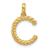 14Ky Fancy Twist Letter Initial Charms