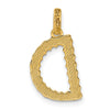14Ky Fancy Twist Letter Initial Charms