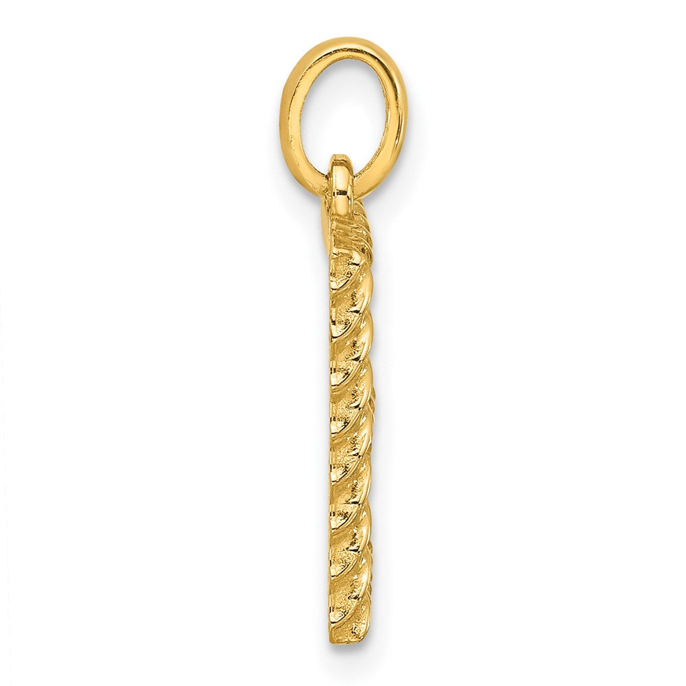 14Ky Fancy Twist Letter Initial Charms