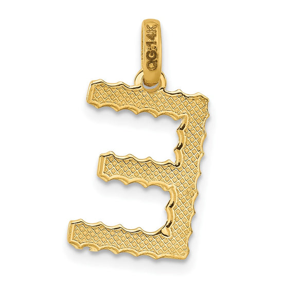 14Ky Fancy Twist Letter Initial Charms