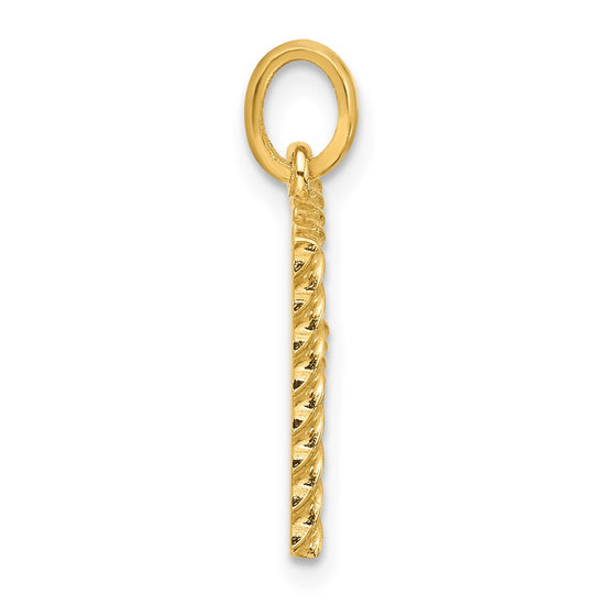 14Ky Fancy Twist Letter Initial Charms