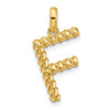 14Ky Fancy Twist Letter Initial Charms