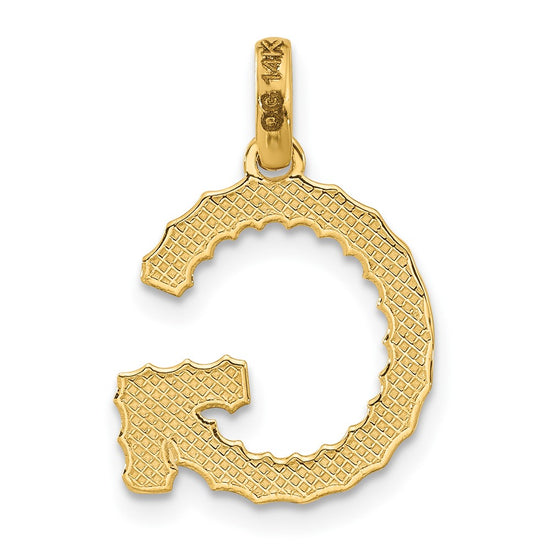 14Ky Fancy Twist Letter Initial Charms