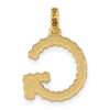 14Ky Fancy Twist Letter Initial Charms