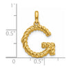 14Ky Fancy Twist Letter Initial Charms