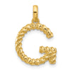 14Ky Fancy Twist Letter Initial Charms