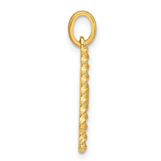 14Ky Fancy Twist Letter Initial Charms