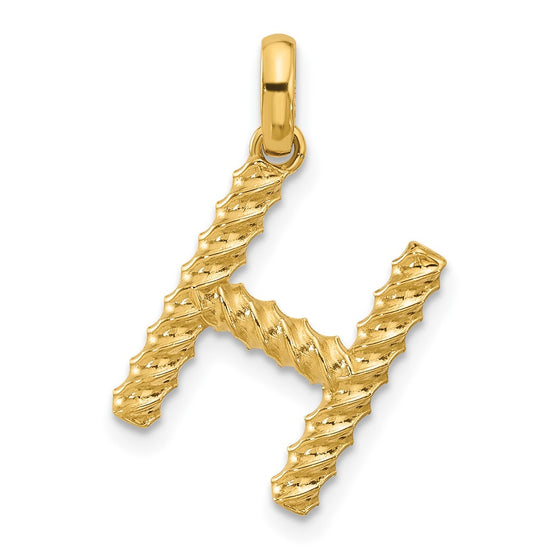 14Ky Fancy Twist Letter Initial Charms