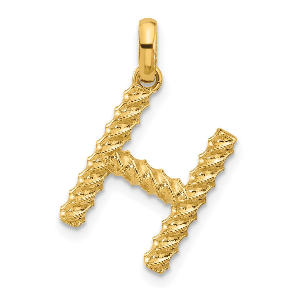 14Ky Fancy Twist Letter Initial Charms
