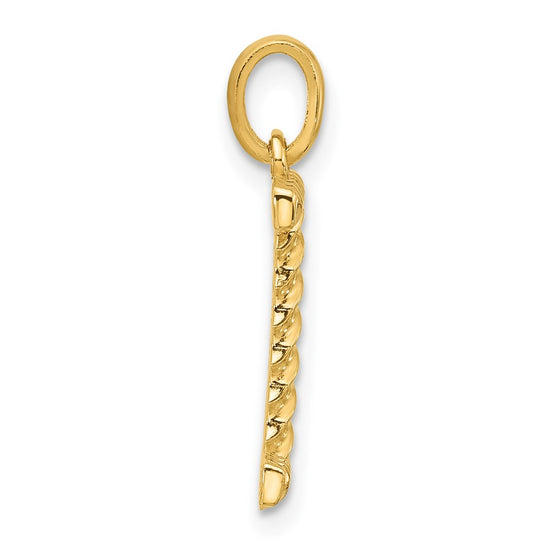 14Ky Fancy Twist Letter Initial Charms