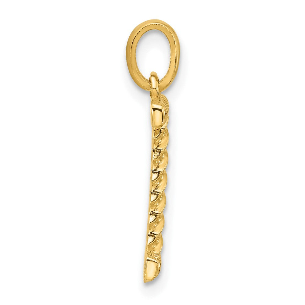 14Ky Fancy Twist Letter Initial Charms