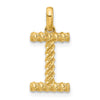 14Ky Fancy Twist Letter Initial Charms